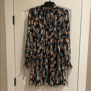 Fall Long Sleeve Dress - Multicolor